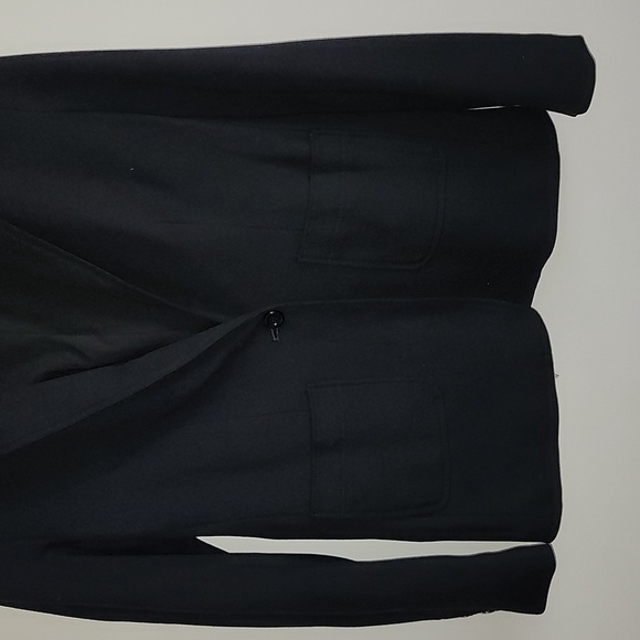 Loft Single Button Sweater Blazer Black Stretch Women's size 4 Gold Hardware - Picture 3 of 11